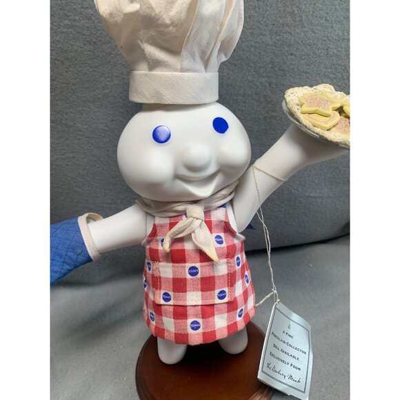 Danbury Mint Pillsbury Doughboy Porcelain Collector Doll with Chef Hat & Apron - Picture 3 of 13